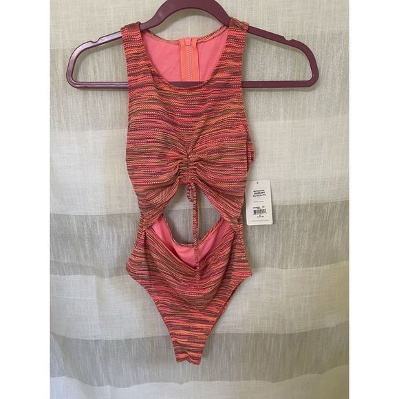 Body Glove Pink and Orange One Piece Swimsuit - Picture 1 of 4